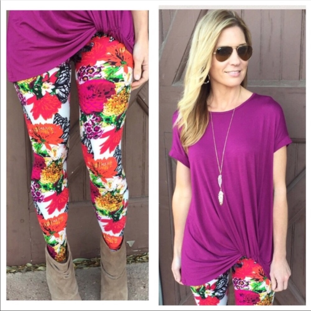 Floral leggings